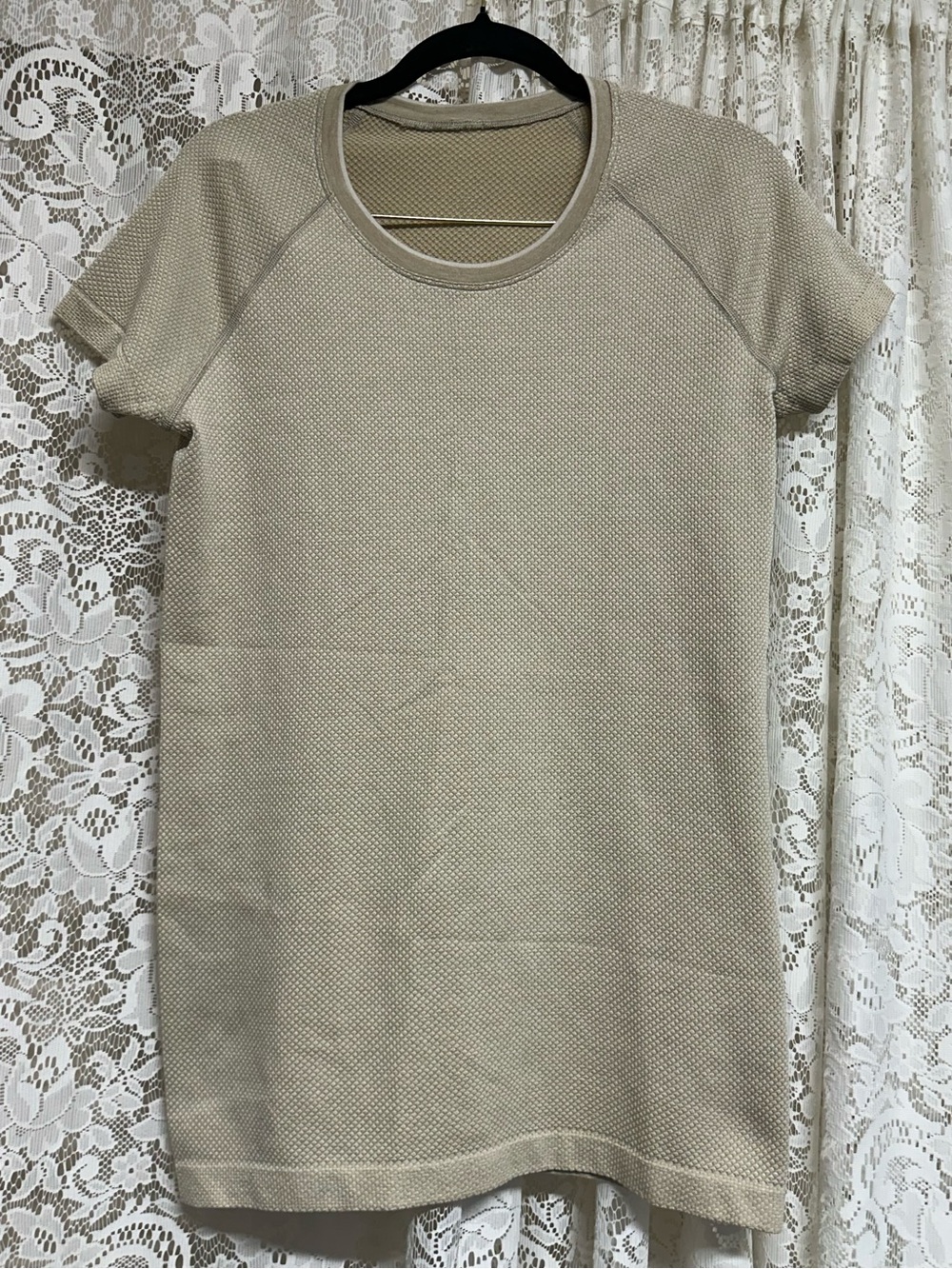 Lululemon Swiftly Tech Gemweave Butter Cream Textured Knit Short Sleeve Shirt